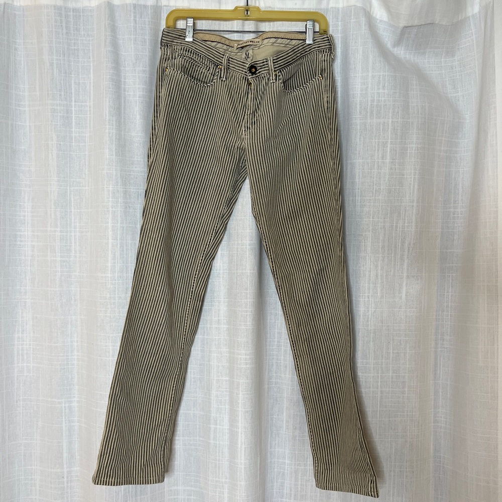 Vertical striped jeans